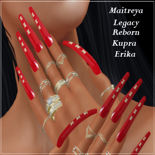 Second Life Marketplace Red Chanel Coffin xxl Nails